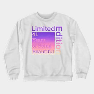 41 Year Old Gift Gradient Limited Edition 41th Retro Birthday Crewneck Sweatshirt